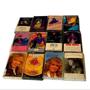 LOT of 12 Country Music Cassette Tapes Fricke, Dalton Spears, Mandrell & Tyler.